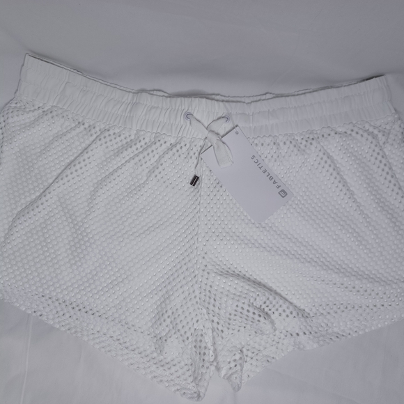 White Textured Shorts - Picture 1 of 5